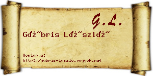 Gábris László névjegykártya
