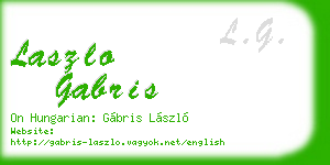 laszlo gabris business card